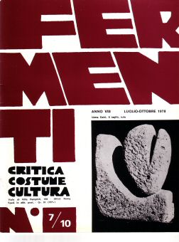 Copertina della rivista <i>Fermenti</i>, Luglio-Ottobre 1978