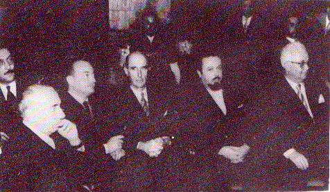 Da destra Flora, Piazzolla, Sanminiatelli, Curci, Bellonci